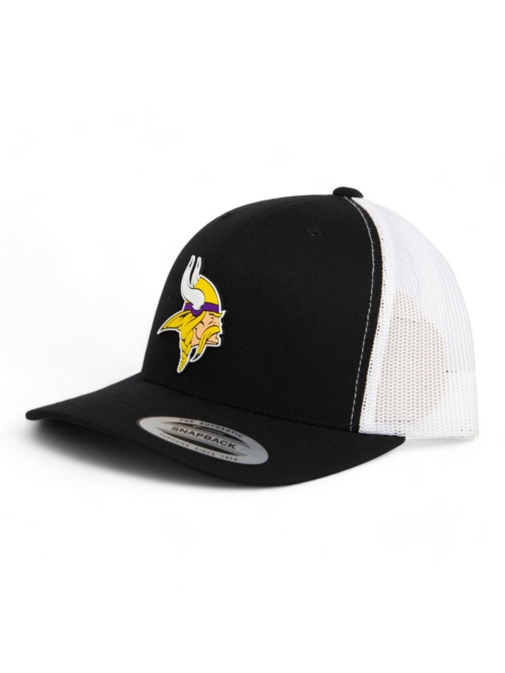 Minnesota Vikings 3D YP Snapback Trucker Hat- Black/ White